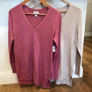 V-neck Tunic Sweater